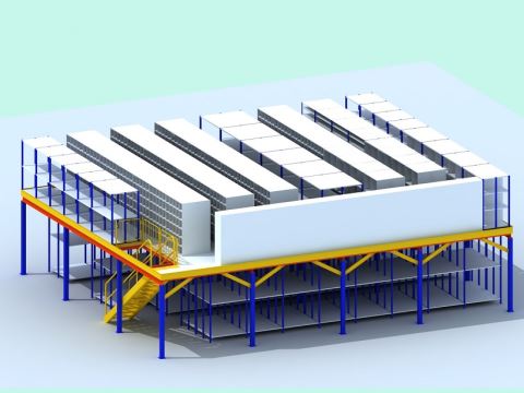 Haute densité de stockage rayonnage Support Multi couche Mezzanine